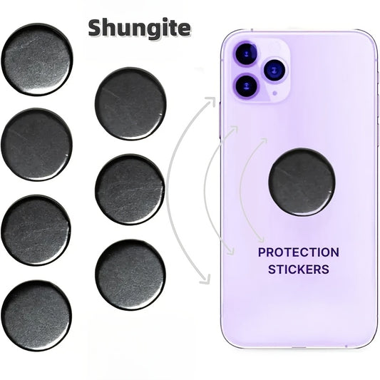 EMF Radiation Blocker Stickers |100% Shungite Raw Stone